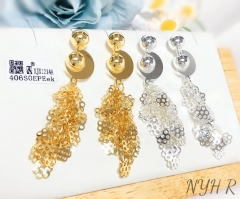 Earrings Gold/Silver Polished Long