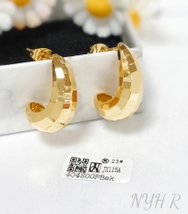 Earrings Gold Polished Irregular