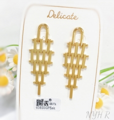 Earrings Gold Irregular Polished