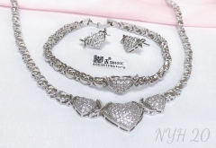 Jewelry Set Gold/Silver Heart Shape Polished