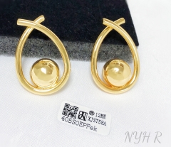 Earrings Gold Irregular Polished