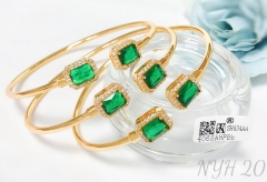 Bracelet Gold Artificial Gemstone Set