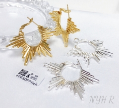 Earrings Gold/Silver Irregular Polished