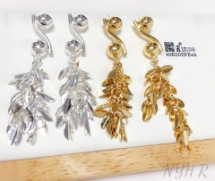 Earrings Gold/Silver Polished Long