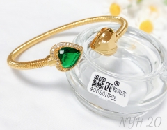 Bracelet Gold Artificial Gemstones