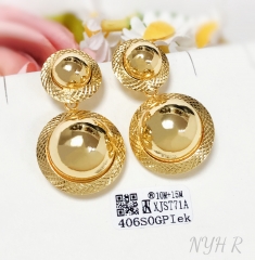 Earrings Gold Polished