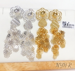 Earrings Gold/Silver Polished Long