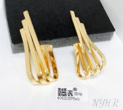 Earrings Gold Irregular Polished