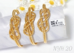 Bracelet set gold irregular