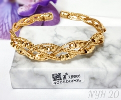 Bracelet beads gold irregular