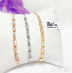 Bracelet Gold/Silver/Rose Gold Set Artificial Gemstone