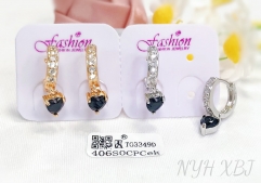 Earrings Gold/Silver Artificial Gemstones