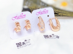 Earrings Gold Polished