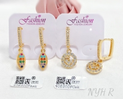 Earrings Gold Artificial Gemstones