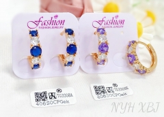 Earrings Gold Artificial Gemstones