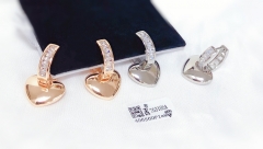 Earrings Gold/Silver Polished Heart Shape