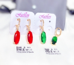 Earrings Gold Artificial Gemstones