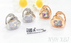 Earrings Gold/Silver Artificial Gemstones