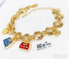 Bracelet Gold Polished Enamel