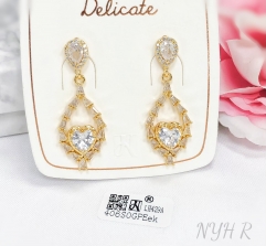 Earrings Gold Artificial Gemstones