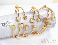 Bracelet set gold polished