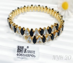 Bracelet Gold Artificial Gemstones