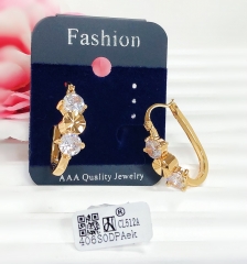 Earrings Gold Artificial Gemstones