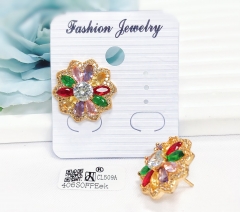 Earrings Gold Artificial Gemstones