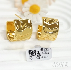 Earrings Gold Polished