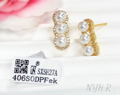 Earrings Gold Pearl