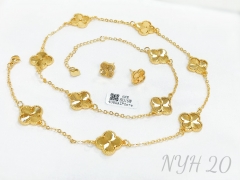 Jewelry set gold polished