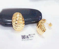 Earrings Gold Polished