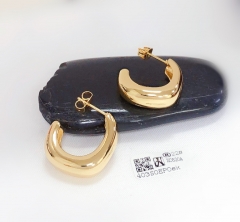 Earrings Gold Polished