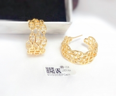 Earrings Gold Polished