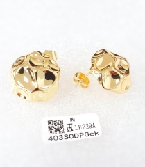 Earrings Gold Polished Irregular