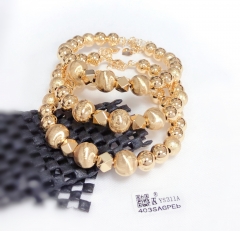 Bracelet Set Gold Beaded