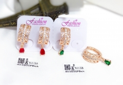 Earrings Gold Artificial Gemstones