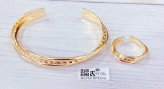 Bracelet Ring Set Gold/Silver Polished