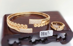 Bracelet Ring Set Gold Polished