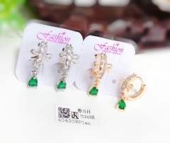 Earrings Gold/Silver Artificial Gemstones