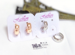 Earrings Gold/Silver Polished