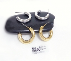 Earrings Gold/Silver Polished