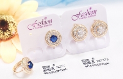 Earrings Gold Artificial Gemstones