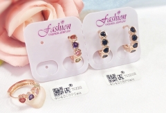 Earrings Gold Artificial Gemstones