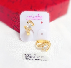 Earrings Gold Artificial Gemstones