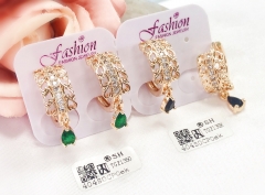 Earrings Gold Artificial Gemstones