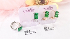 Earrings Gold/Silver Artificial Gemstones