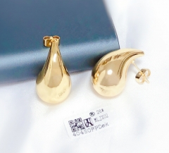 Earrings Gold Polished