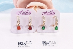 Earrings Gold Artificial Gemstones