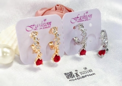 Earrings Gold/Silver Artificial Gemstones